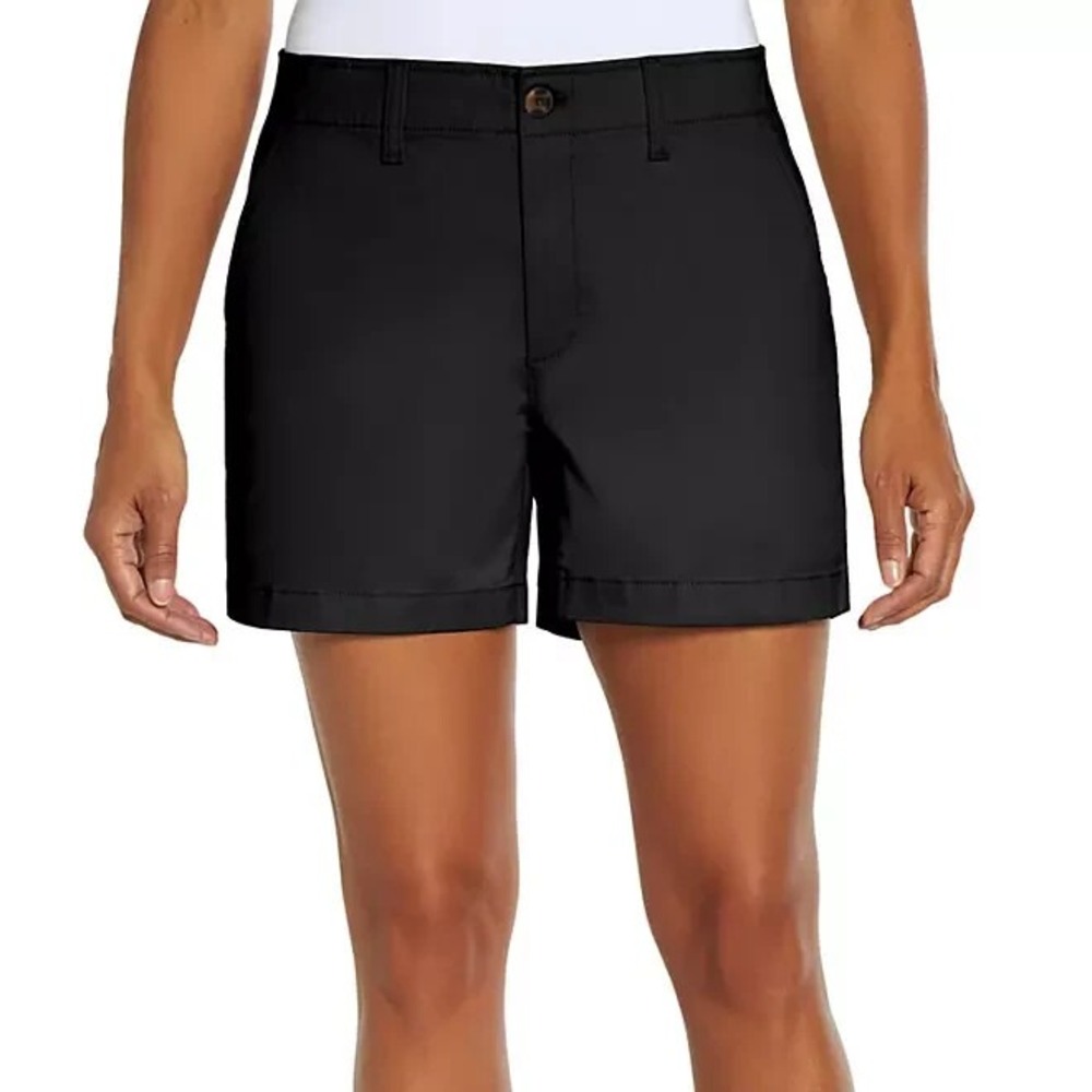 Gap Ladies Classic Midrise Short Size 14 True Black Chino Twill 5in Inseam